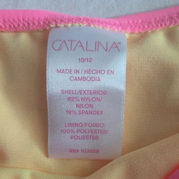 Catalina Pink and Yellow Swimwear - Picture 2 of 3